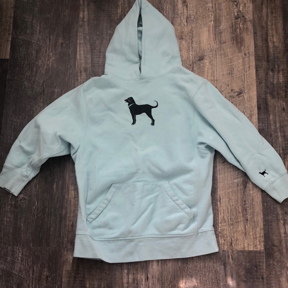 baby blue black dog sweatshirt